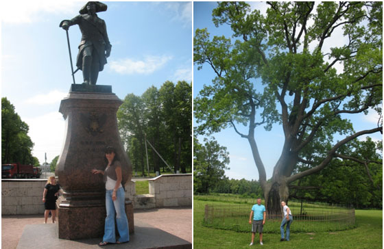 сфоткались на фоне памятника Павлу 1
